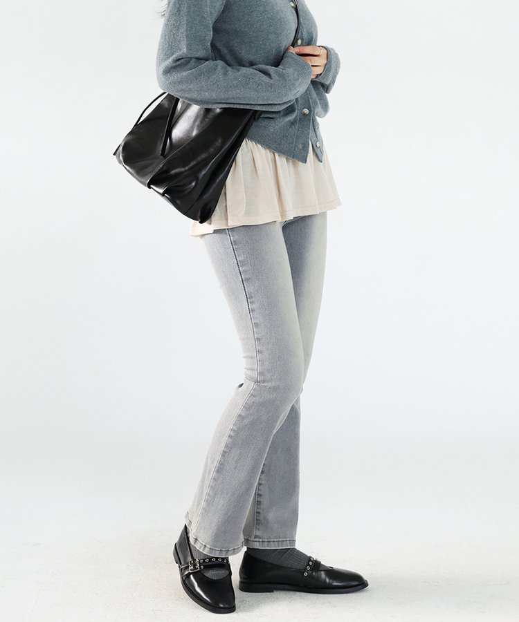 【丈別】セミブーツカットデニムパンツ(5color) LIGHT DENIM