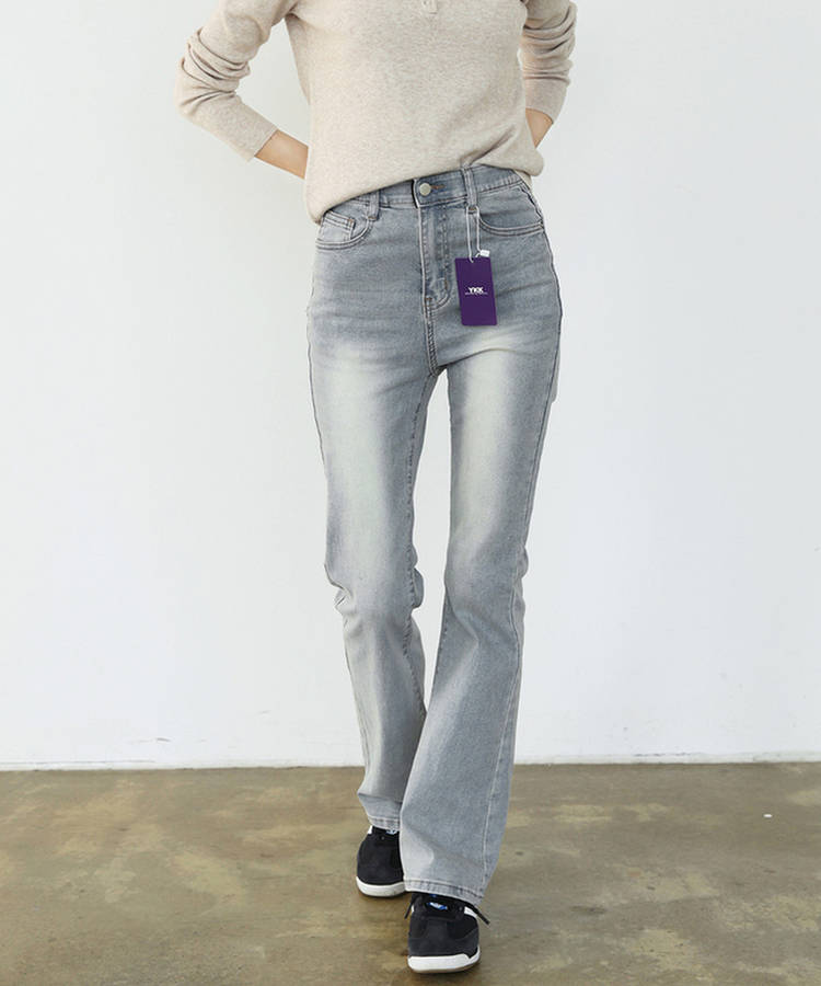 【丈別】セミブーツカットデニムパンツ(5color) LIGHT DENIM