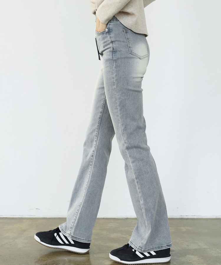 【丈別】セミブーツカットデニムパンツ(5color) LIGHT DENIM