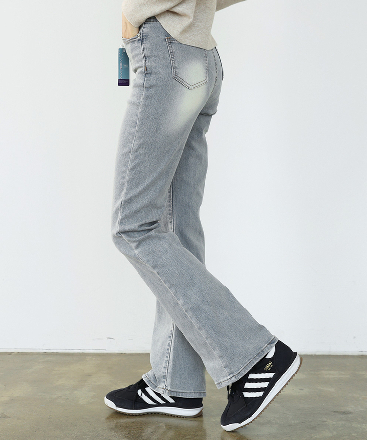 【丈別】セミブーツカットデニムパンツ(5color) LIGHT DENIM