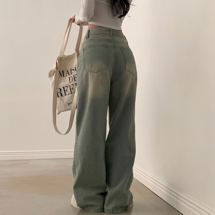 スナップウォッシングワイドデニムパンツ LIGHT DENIM