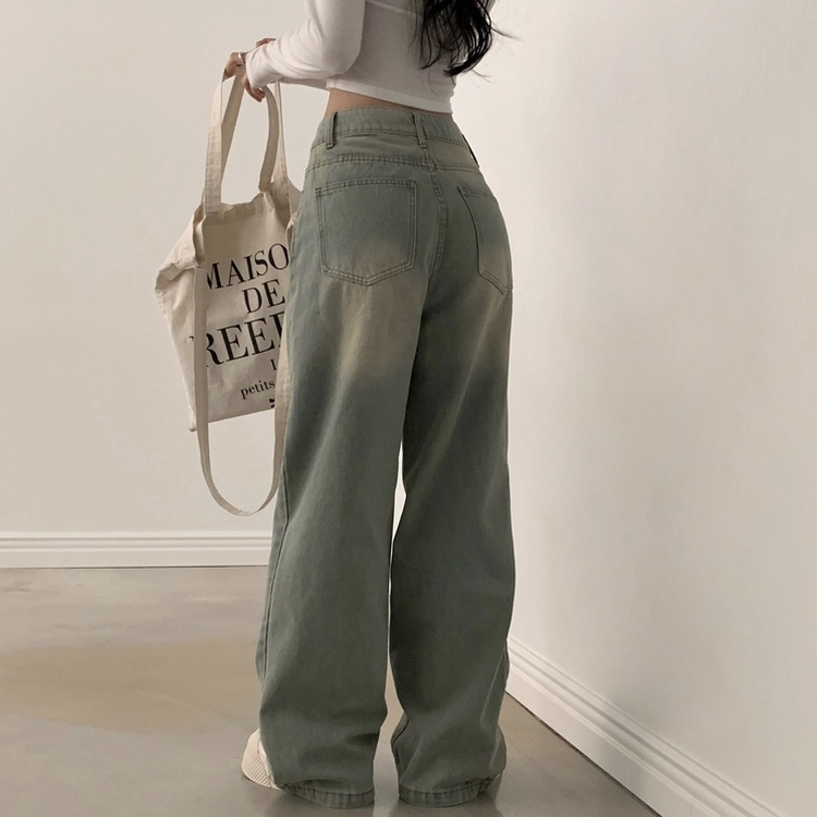 スナップウォッシングワイドデニムパンツ LIGHT DENIM