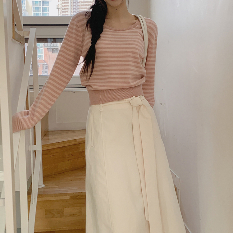 シュシュボーダーニット PINK