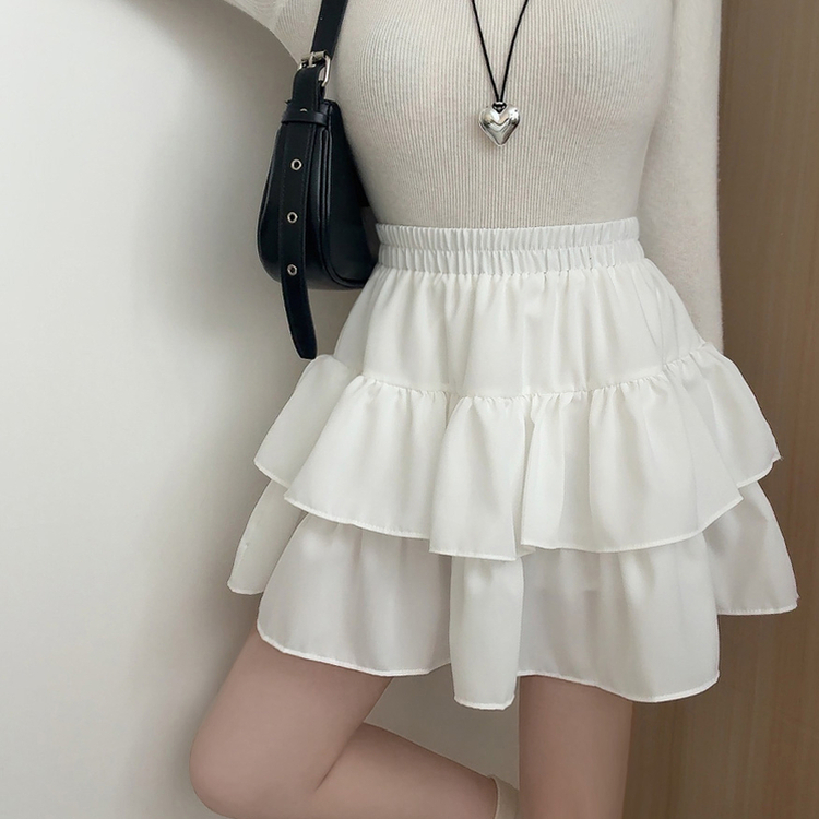ティアードフレアーミニスカート IVORY