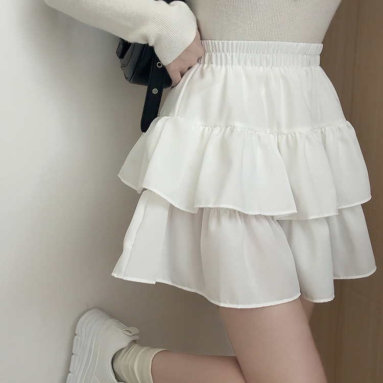 ティアードフレアーミニスカート IVORY