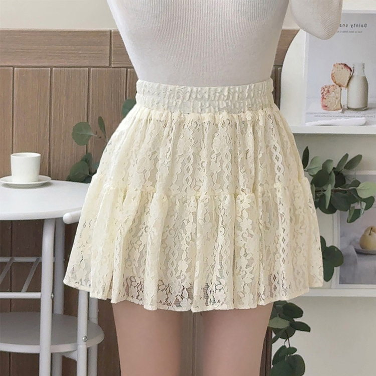 レースフレアミニスカート CREAM