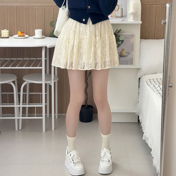 レースフレアミニスカート CREAM
