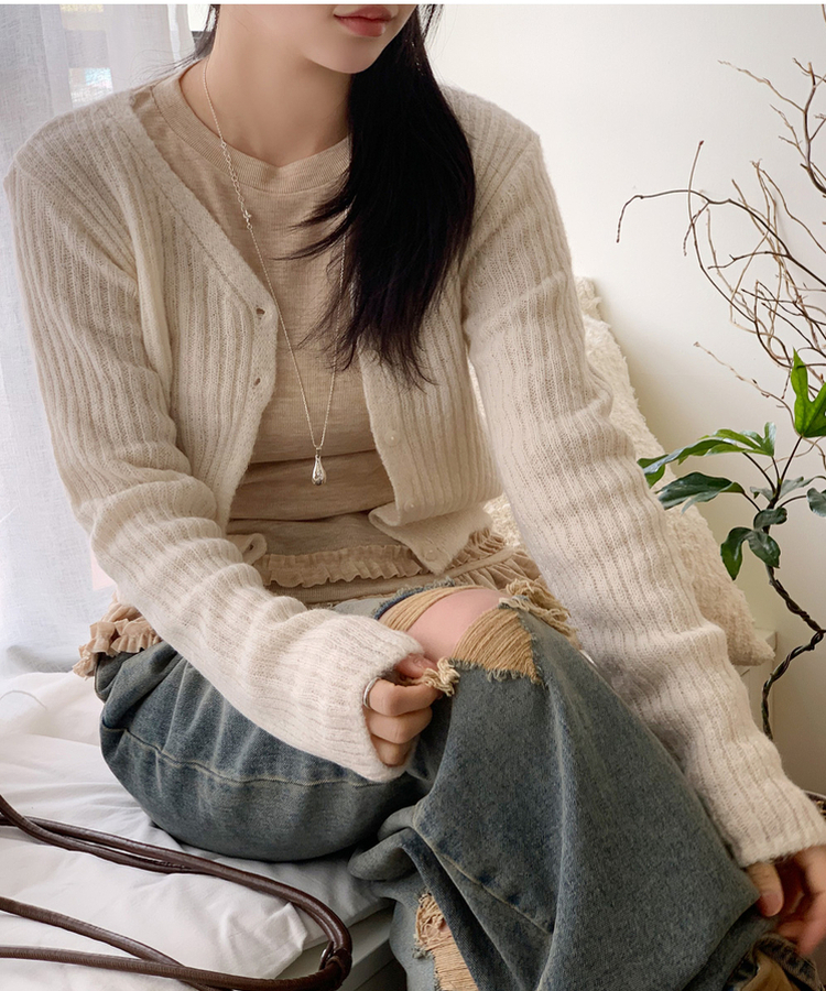 クロップカーディガン(5color) CREAM