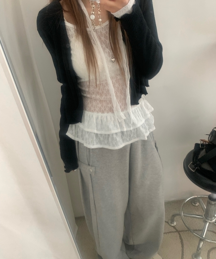 サイドピンタックトレーニングパンツ MELANGE