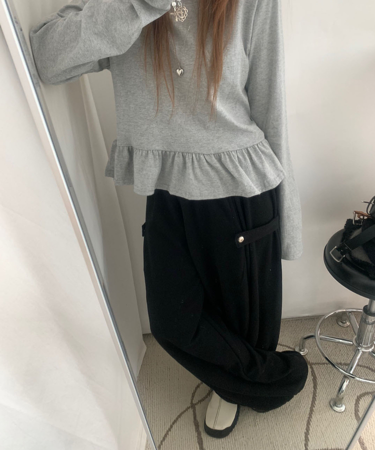 サイドピンタックトレーニングパンツ BLACK