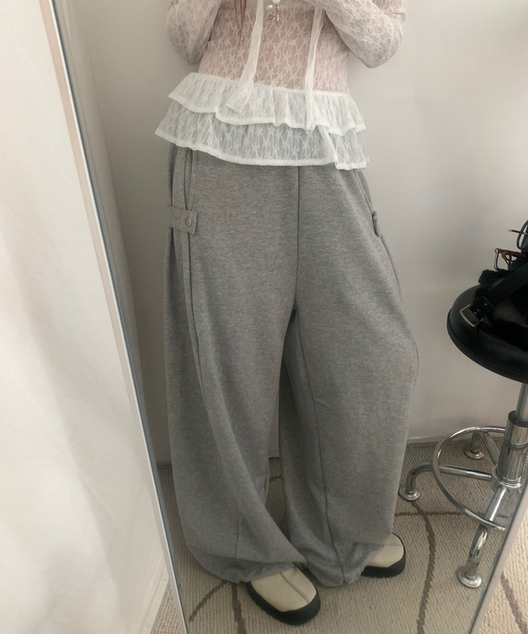 サイドピンタックトレーニングパンツ MELANGE