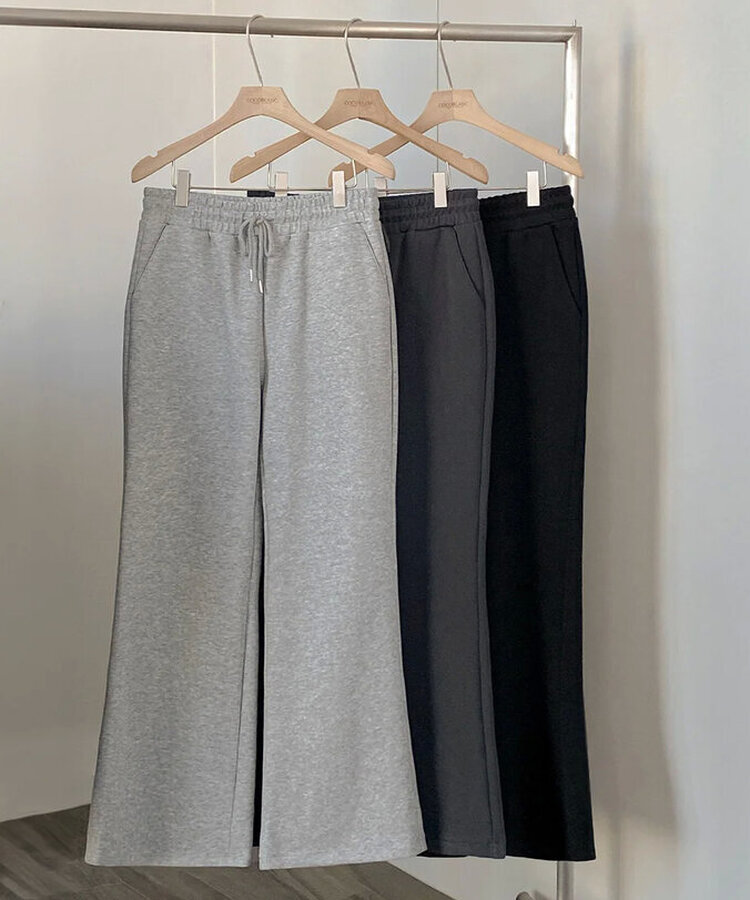 【丈別】セミブーツカットバンディングパンツ