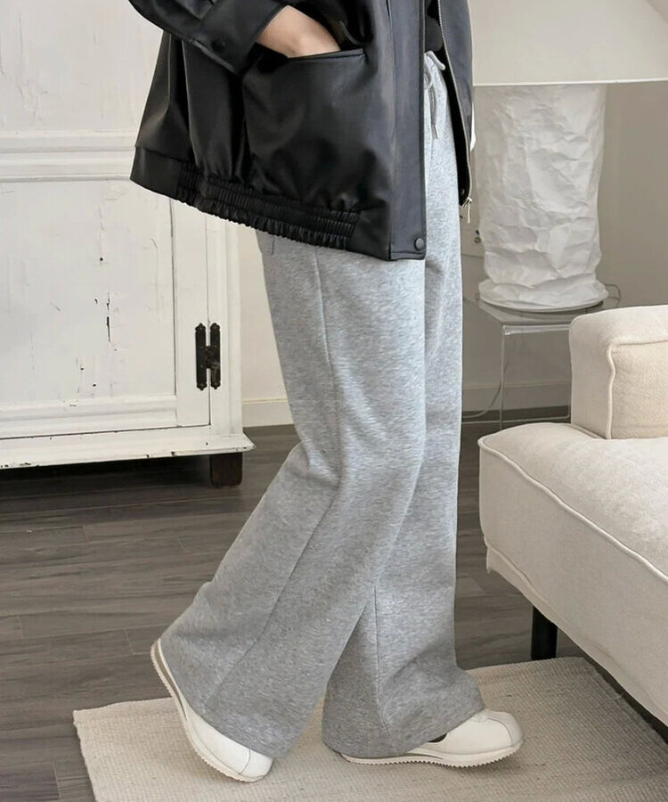 【丈別】セミブーツカットバンディングパンツ GREY