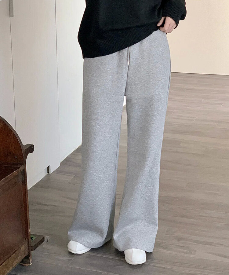 【丈別】セミブーツカットバンディングパンツ GREY