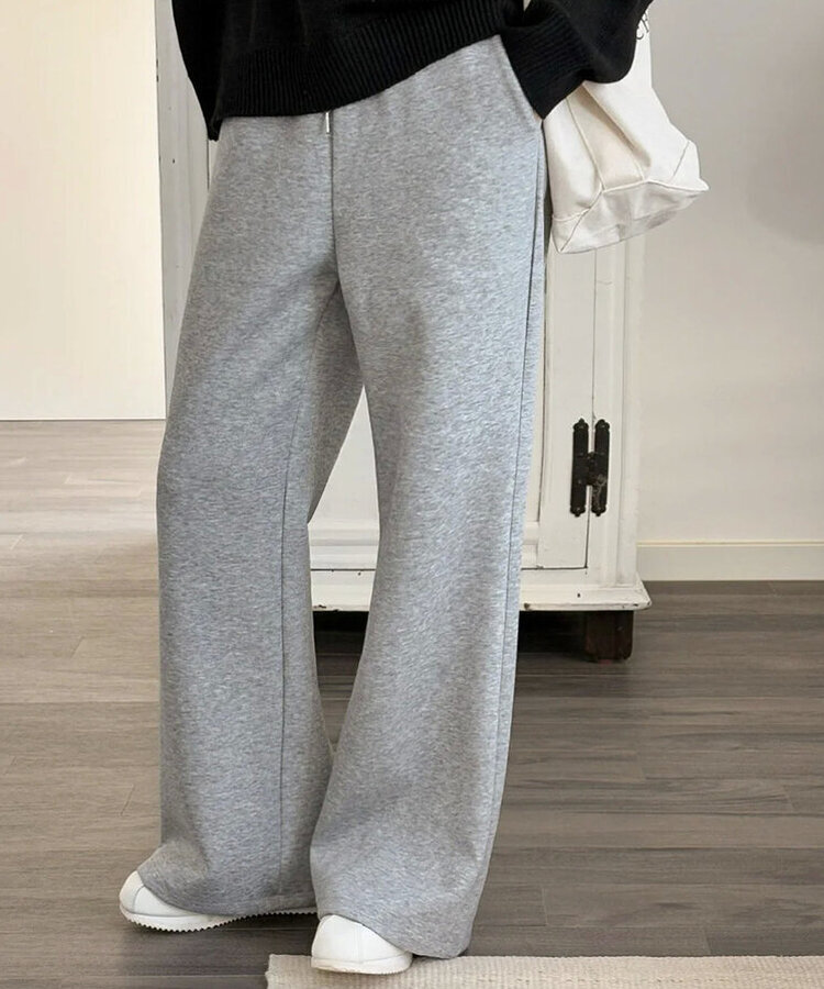 【丈別】セミブーツカットバンディングパンツ GREY