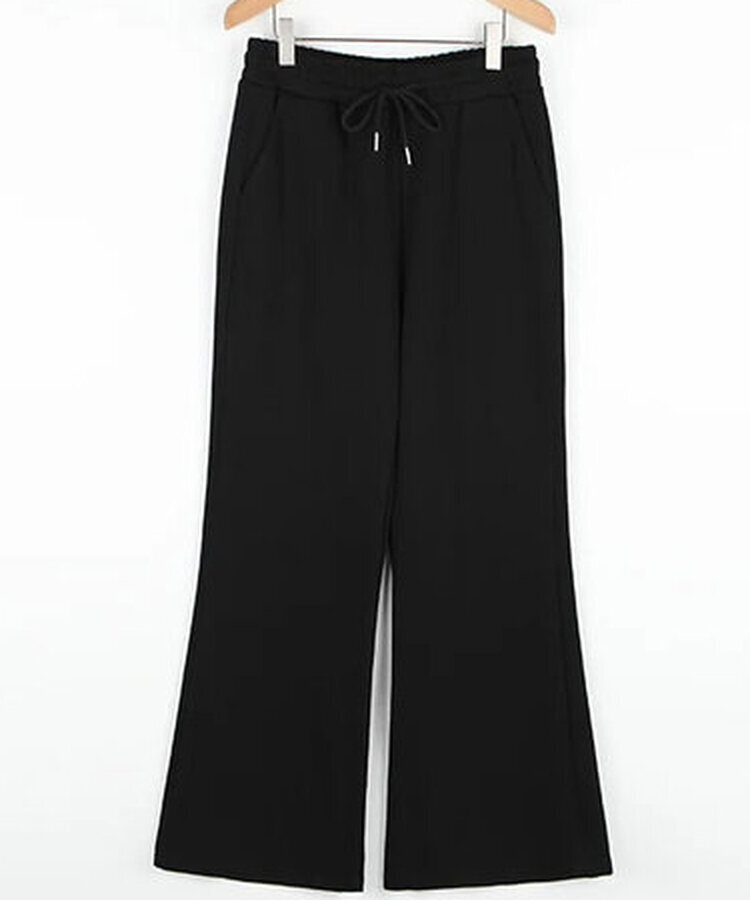 【丈別】セミブーツカットバンディングパンツ