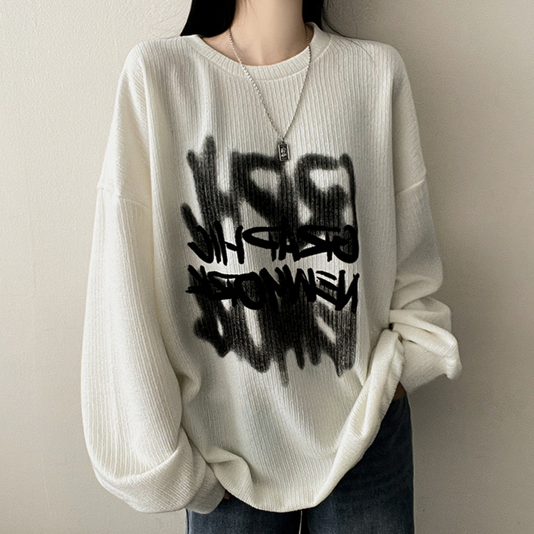 ストリングニットトレーナー IVORY