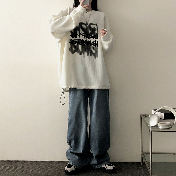 ストリングニットトレーナー IVORY