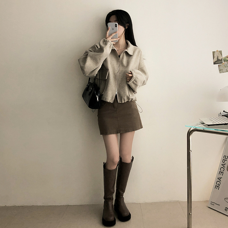 クロップストリングカラージャケット(5color) IVORY