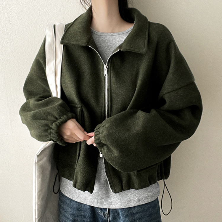 クロップストリングカラージャケット(5color) KHAKI