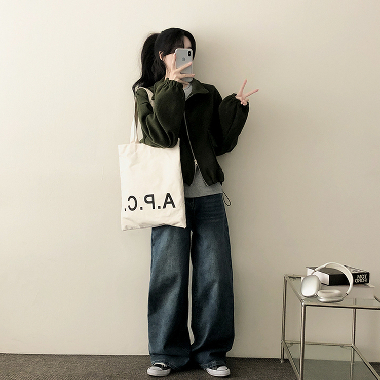 クロップストリングカラージャケット(5color) KHAKI