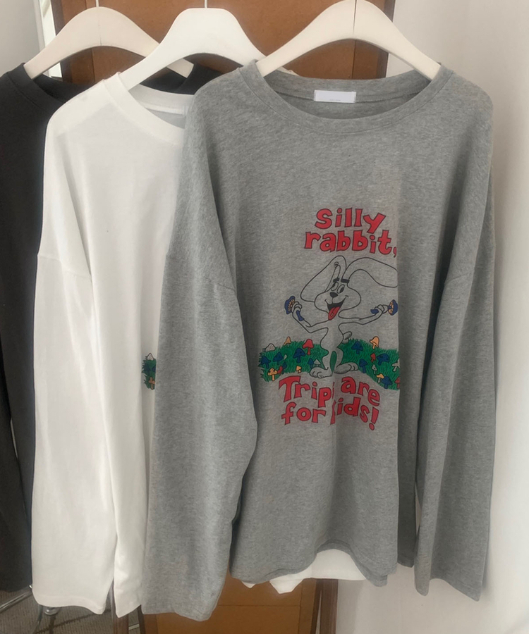 ラビットコットン長袖Tシャツ