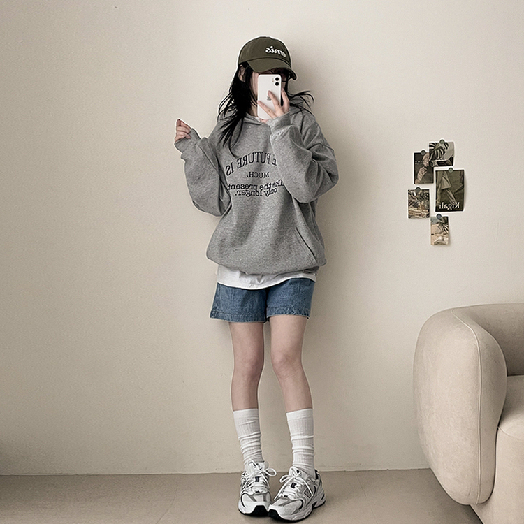 ピュアデイリーレタリングフード GREY