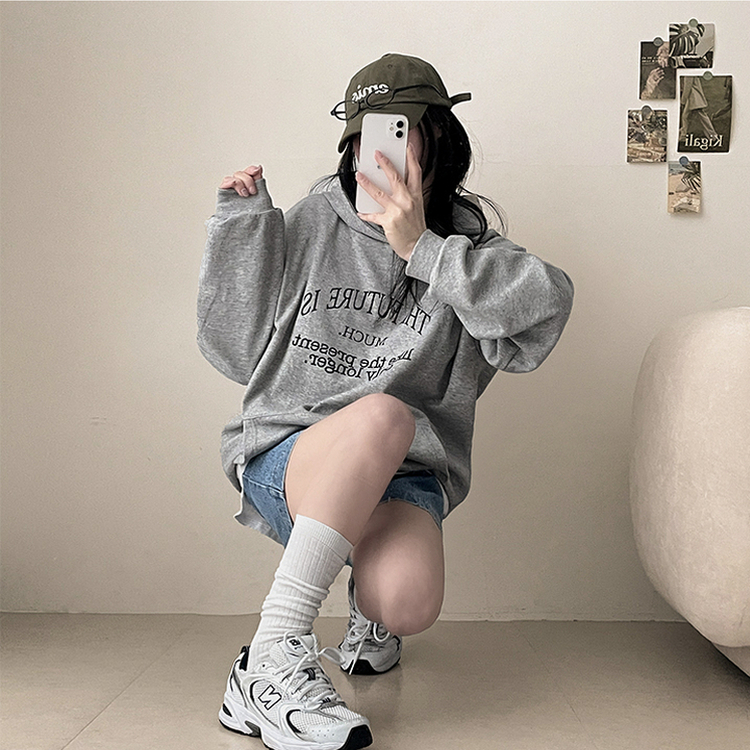ピュアデイリーレタリングフード GREY