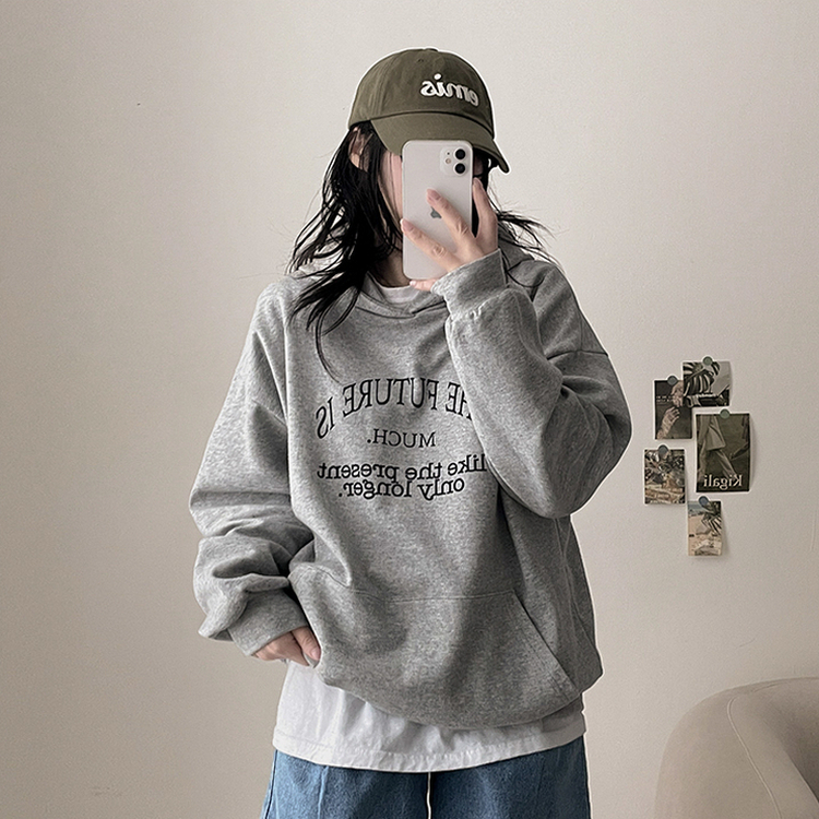 ピュアデイリーレタリングフード GREY
