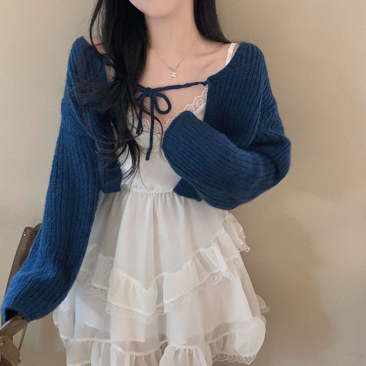 ウールリボンボレロ(5color) BLUE