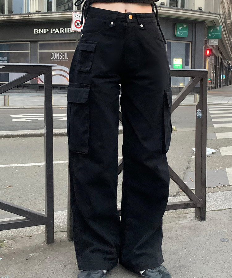【丈別】リバイブカーゴパンツ BLACK