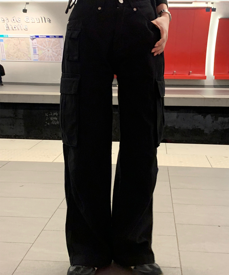 【丈別】リバイブカーゴパンツ BLACK
