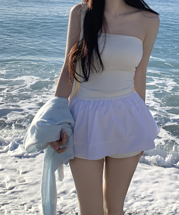 シュエットバルーンワンピース IVORY