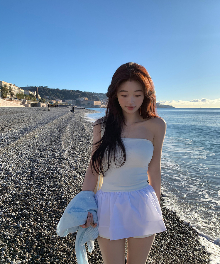 シュエットバルーンワンピース IVORY
