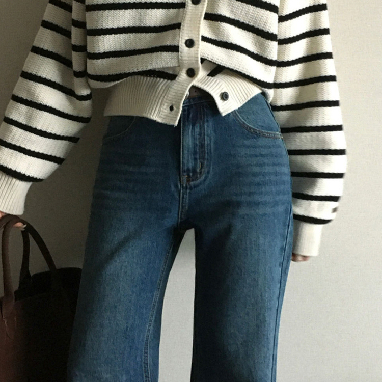【丈別】セミブーツカットデニムパンツ BLUE DENIM