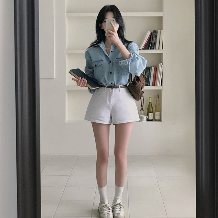 オーバーフィットデニムシャツ LIGHT DENIM