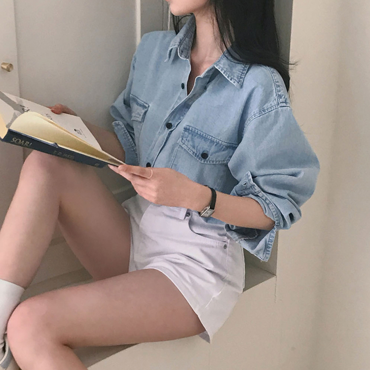オーバーフィットデニムシャツ LIGHT DENIM