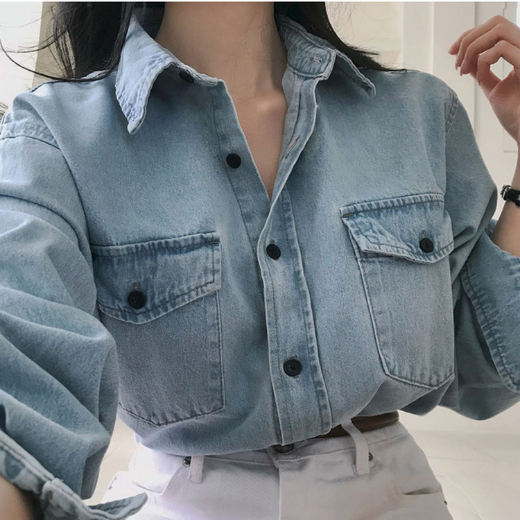 オーバーフィットデニムシャツ LIGHT DENIM