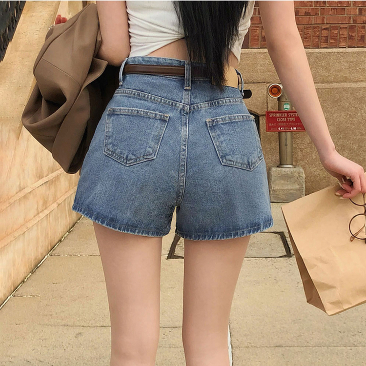 フロントポケットデニムショートパンツ BLUE DENIM