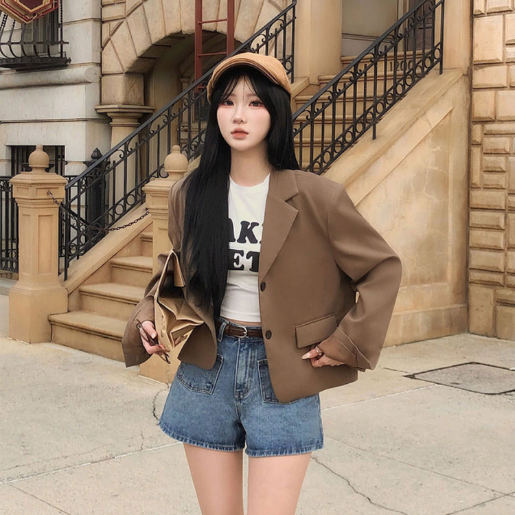 フロントポケットデニムショートパンツ BLUE DENIM