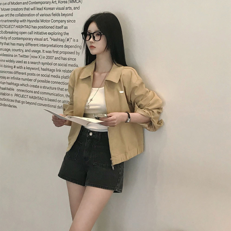 フロントポケットデニムショートパンツ BLACK DENIM
