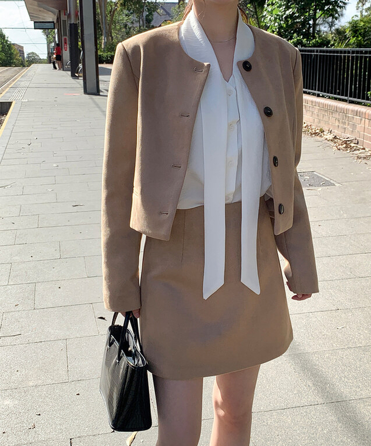 スエードミニスカート CAMEL BEIGE
