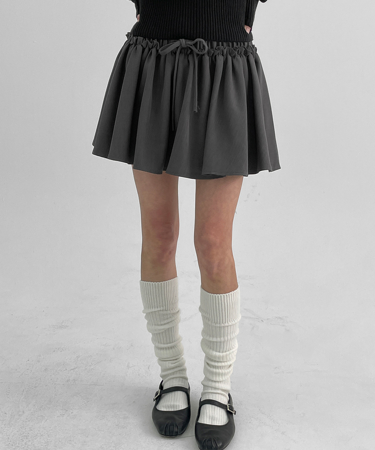 フレアミニスカートパンツ GREY