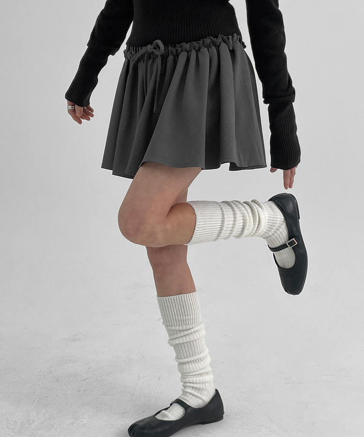 フレアミニスカートパンツ GREY