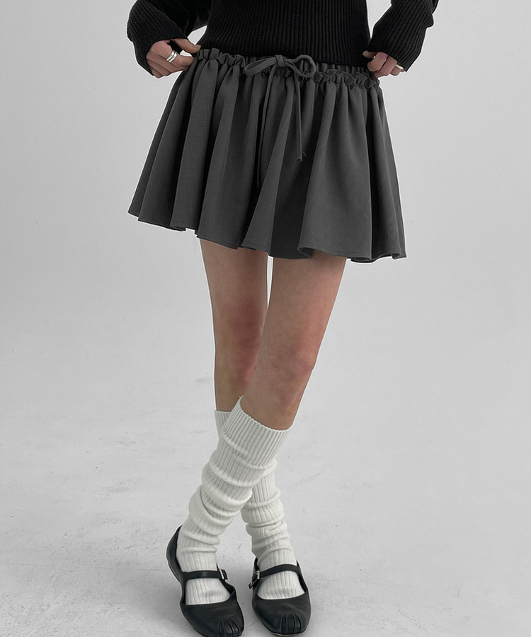 フレアミニスカートパンツ GREY