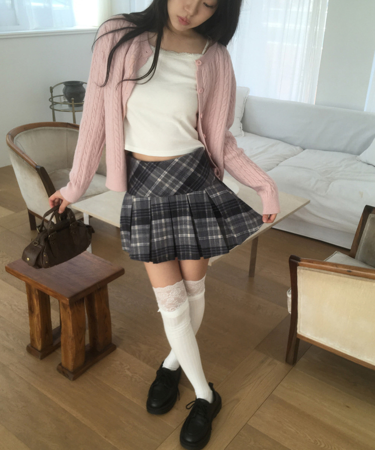 チェックプリーツスカート