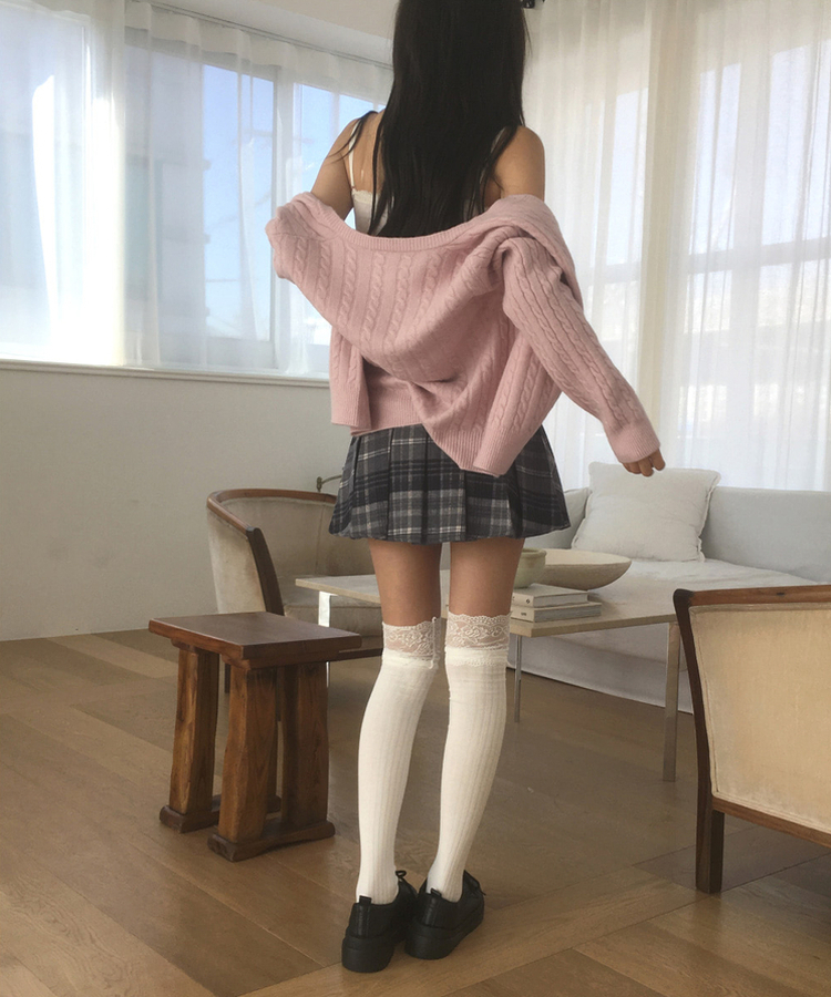 チェックプリーツスカート