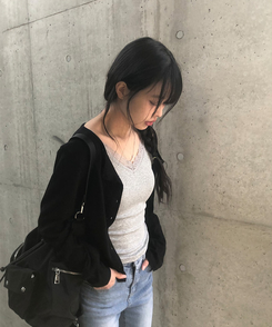 【カップ付き】レースレイヤードキャミソール GREY