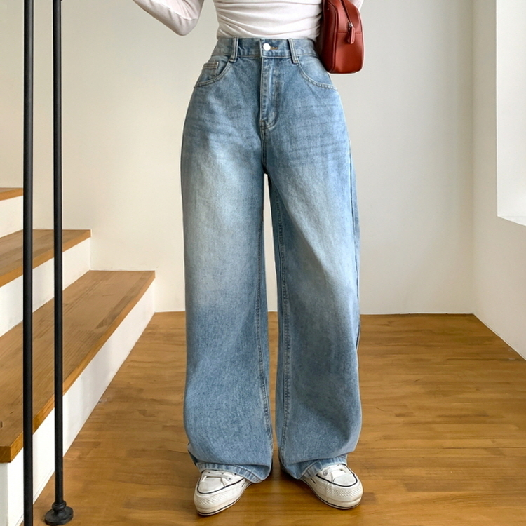 【丈別】ピッカーワイドデニムパンツ(5color) LIGHT DENIM