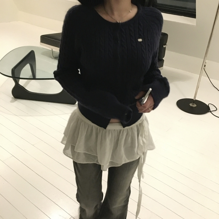 ペンダントニットカーディガン(7color) NAVY